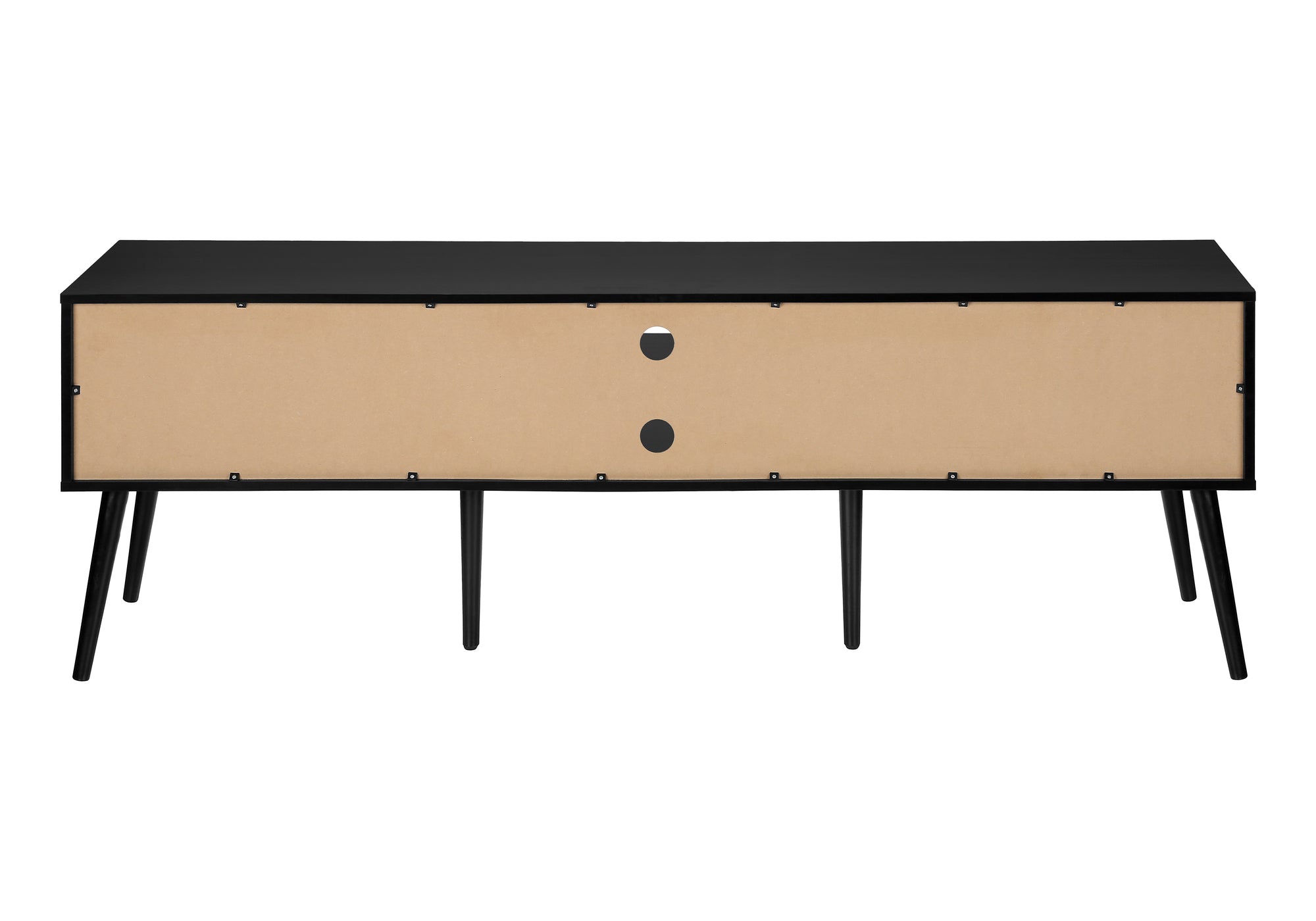 MN-L892783    Tv Stand, 72 Inch, Media Entertainment Center, Storage Cabinet, Console, Storage Shelves, Bedroom, Living Room, Black Laminate, Contemporary