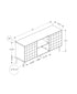 MN-912787    Tv Stand, 72 Inch, Console, Media Entertainment Center, Storage Cabinet, Bedroom, Living Room, Walnut Laminate, Mid Century