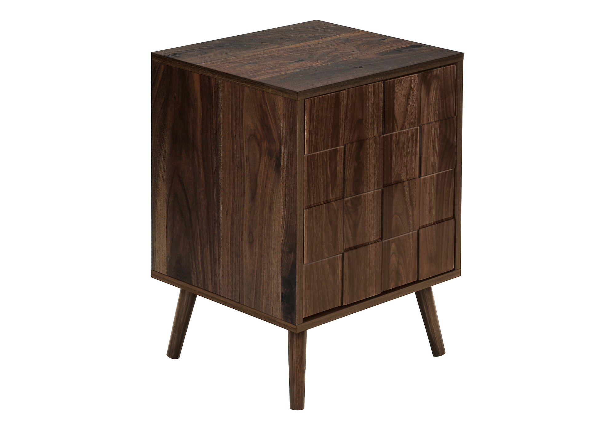 MN-922788    Accent Table, End, Side Table, Small, Storage, Lamp, Walnut Laminate, Modern