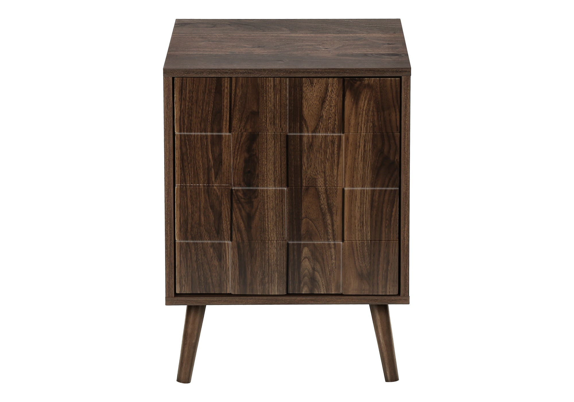 MN-922788    Accent Table, End, Side Table, Small, Storage, Lamp, Walnut Laminate, Modern