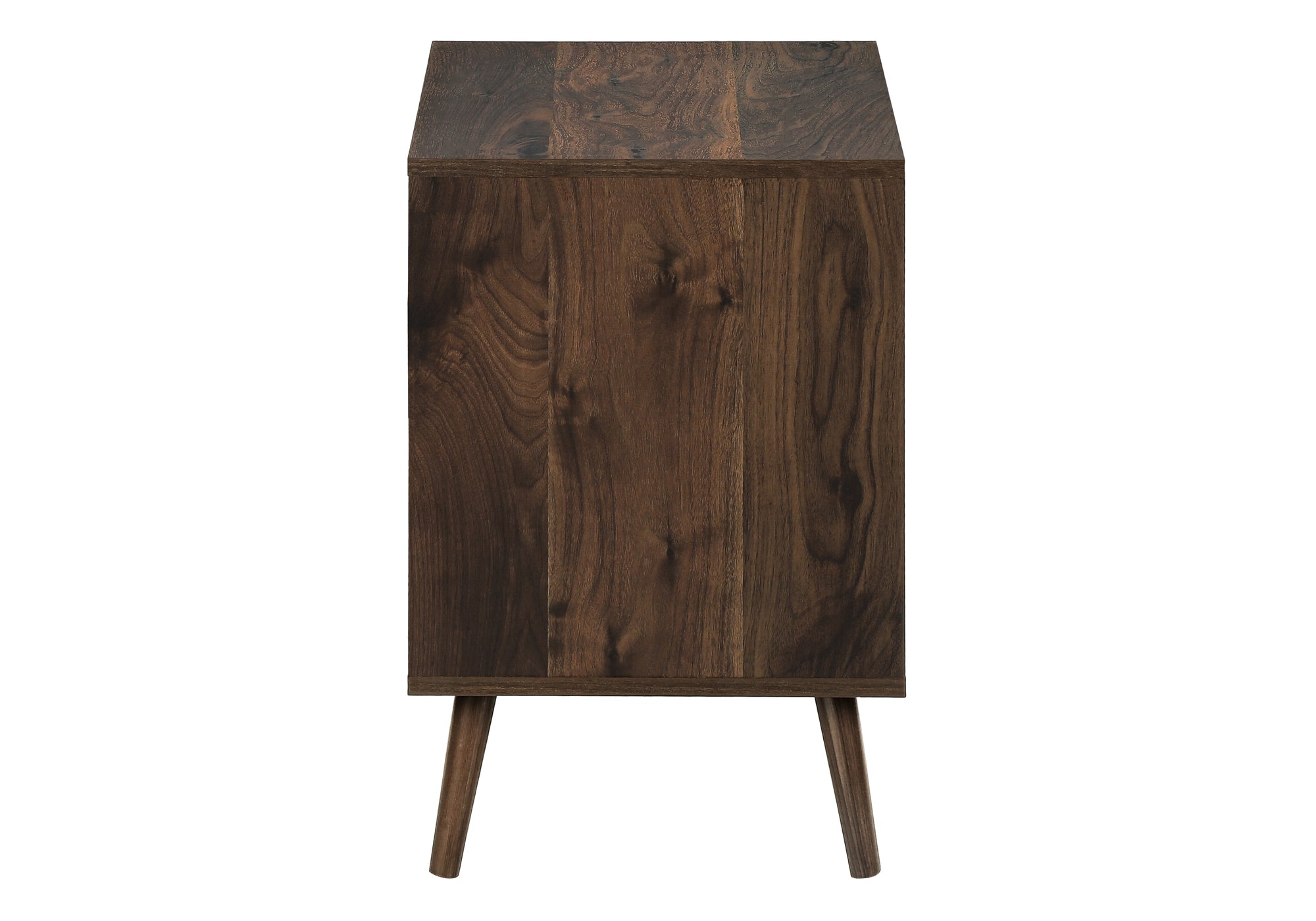 MN-922788    Accent Table, End, Side Table, Small, Storage, Lamp, Walnut Laminate, Modern
