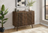 MN-992789    Accent Chest, 36" Wide, 2 Door Cabinet, Storage, Decorative, Dark Walnut Laminate, Mid Century, Transitional