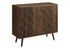 MN-992789    Accent Chest, 36" Wide, 2 Door Cabinet, Storage, Decorative, Dark Walnut Laminate, Mid Century, Transitional