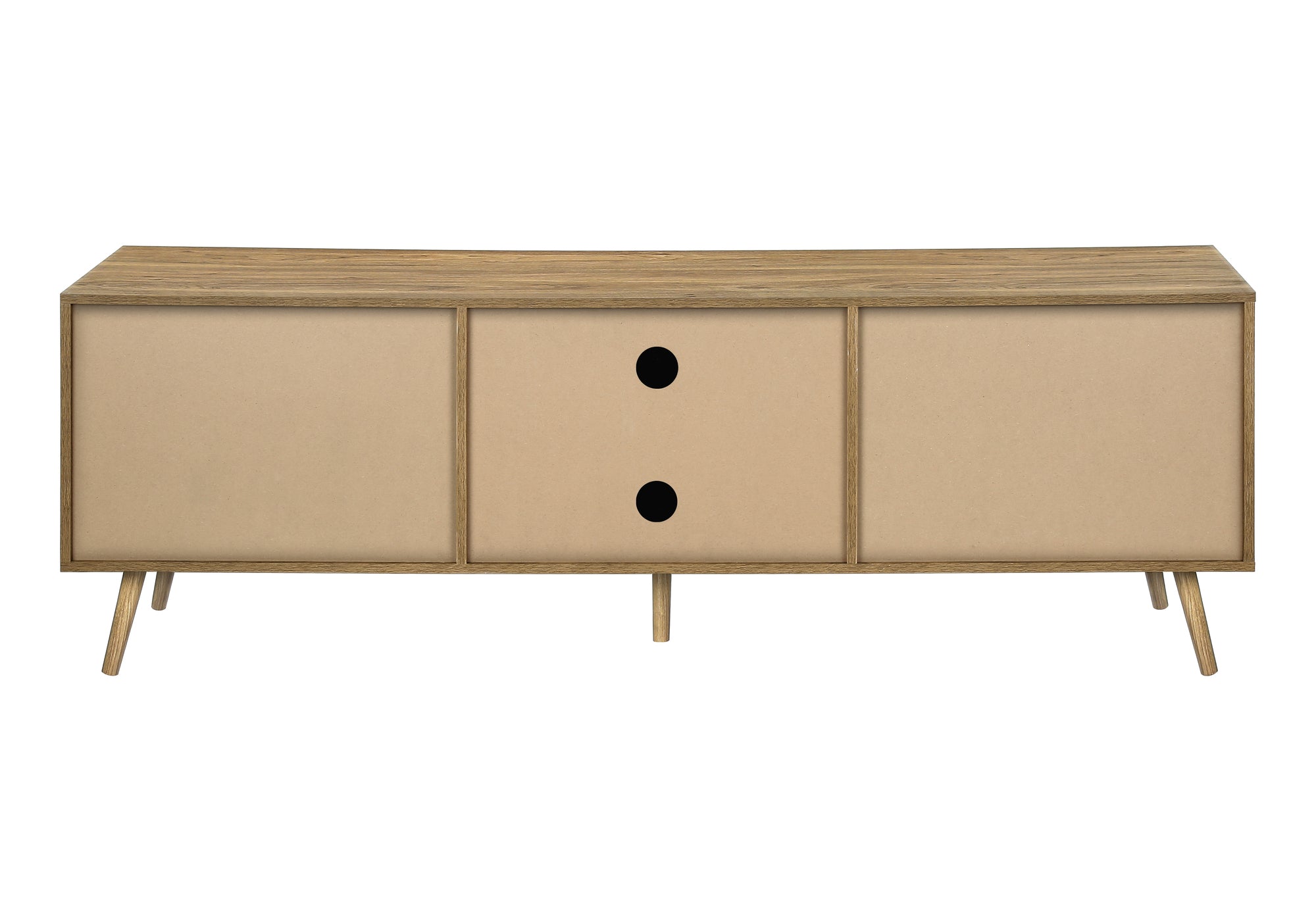 MN-Y942793    Tv Stand, 72 Inch, Media Entertainment Center, Storage Cabinet, Console, Walnut Laminate, Natural Seagrass, Mid Century, Modern