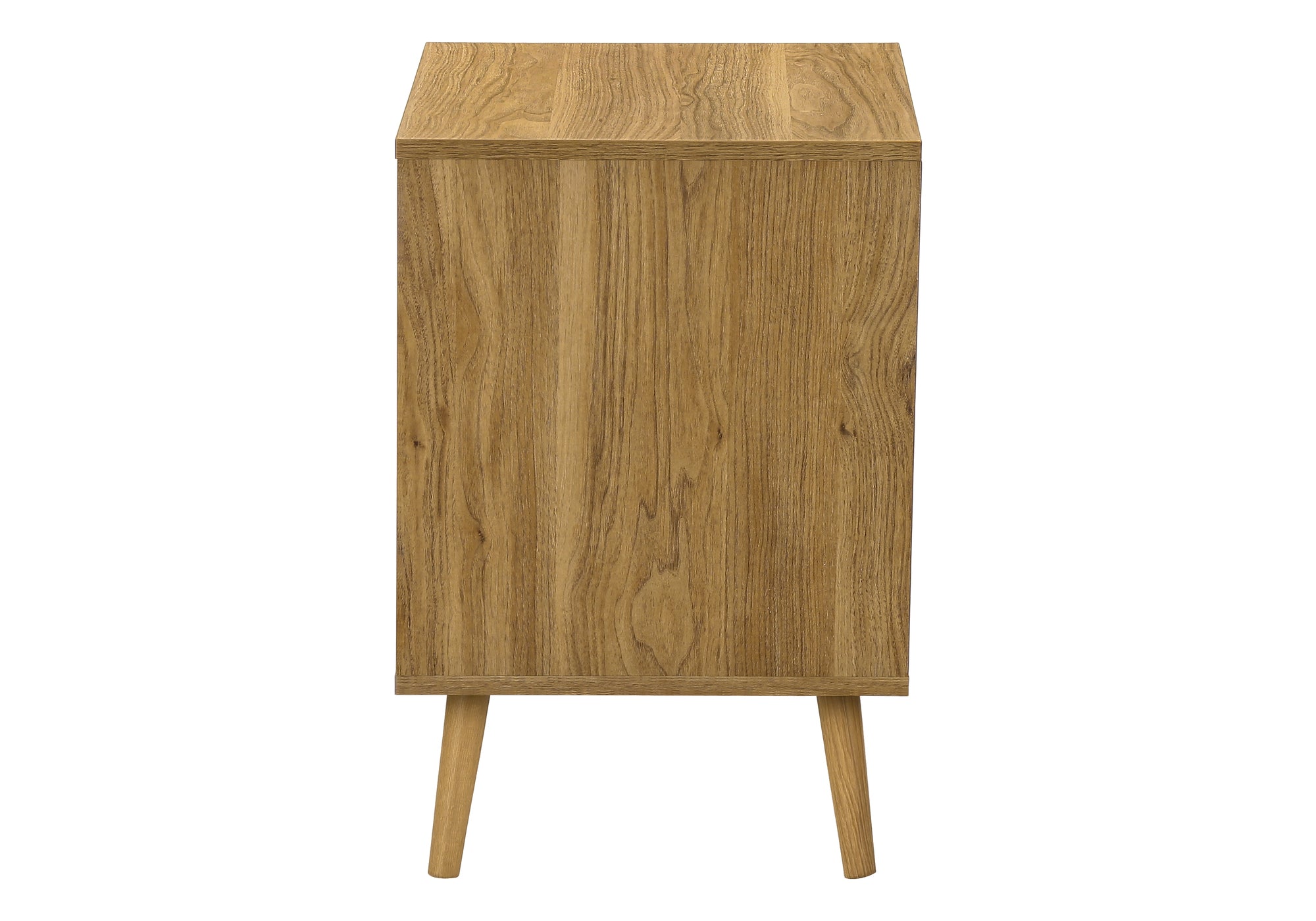 MN-942794    Accent Table, End, Storage, Small, Side, Living Room, Lamp, Light Walnut Laminate, Seagrass, Modern
