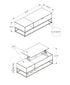 MN-192826    Coffee Table, 48"l, Cocktail, Lift-top, Rectangular, Storage, Living Room, Accent, Black Laminate, Black Metal, Contemporary, Modern