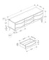 MN-202828    Tv Stand, 72 Inch, Console, Media Entertainment Center, Storage Cabinet, Storage Drawers, Bedroom, Living Room, Brown Laminate, Mid Century, Modern