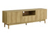 MN-232834    Tv Stand, 72 Inch, Console, Storage Cabinet, Storage Drawer, Media Entertainment Center, Living Room, Bedroom, Light Walnut Laminate, Mid Century