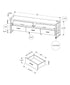 MN-432880    Tv Stand, 72 Inch, Console, Media Entertainment Center, Storage Drawers, Living Room, Mango Wood-look, Black Metal, Contemporary, Modern