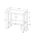 MN-452882    Accent Table, 24"h, Side, End, Nightstand, Lamp, Living Room, Bedroom, Mango Wood-look Laminate, Black Metal, Contemporary, Modern