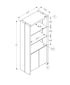 MN-582888    Bookcase, 72"h, Storage Cabinet, Etagere, Bookshelf, Bedroom, Living Room, Office, Natural Oak Laminate, Contemporary, Modern
