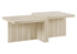 MN-602891    Coffee Table, 48"l, Cocktail, Rectangular, 2 Tier, Living Room, Travertine Stone-look Laminate, Contemporary, Modern