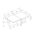 MN-602891    Coffee Table, 48"l, Cocktail, Rectangular, 2 Tier, Living Room, Travertine Stone-look Laminate, Contemporary, Modern