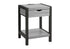 MN-A983201    Accent Table, 24"h, 2 Tier, End, Side Table, Nightstand, Lamp, Storage Drawer, Grey Laminate, Black Metal, Contemporary