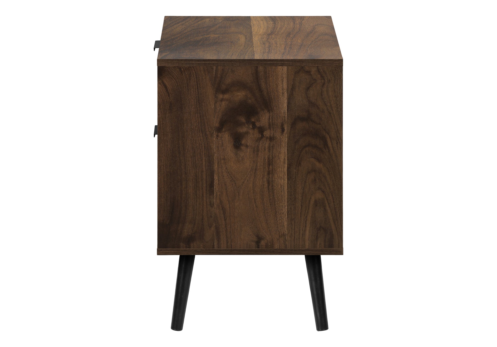MN-E253607    Accent Table, Bedroom, End, Living Room, Nightstand, Side Table, Storage Drawer, Walnut Laminate, Modern, Contemporary
