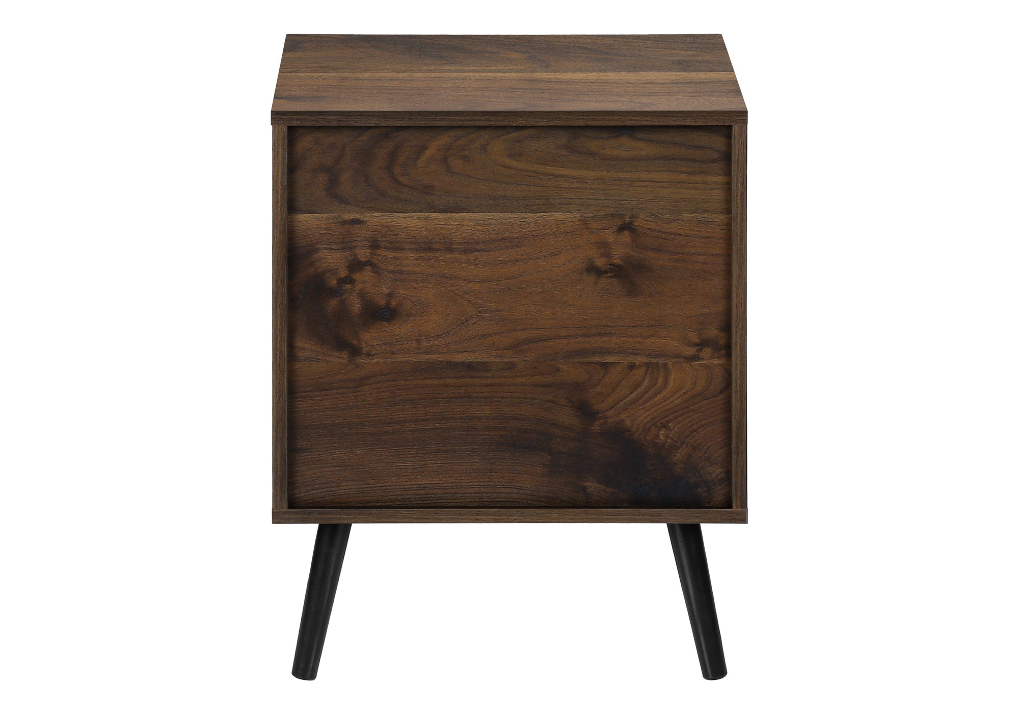 MN-E253607    Accent Table, Bedroom, End, Living Room, Nightstand, Side Table, Storage Drawer, Walnut Laminate, Modern, Contemporary