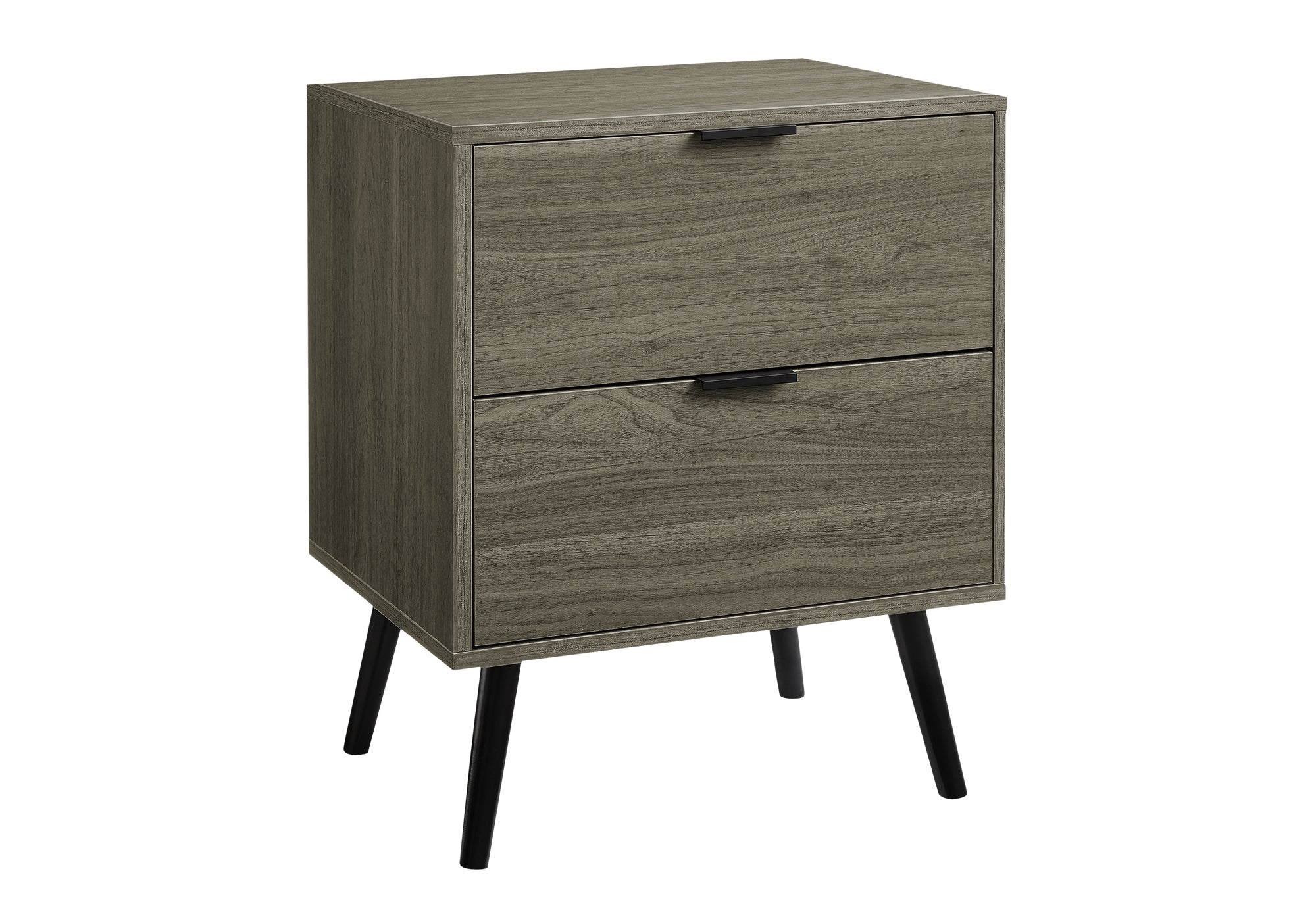 MN-E253608    Accent Table, Bedroom, End, Living Room, Nightstand, Side Table, Storage Drawer, Grey Laminate, Modern, Contemporary
