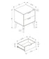 MN-E253608    Accent Table, Bedroom, End, Living Room, Nightstand, Side Table, Storage Drawer, Grey Laminate, Modern, Contemporary