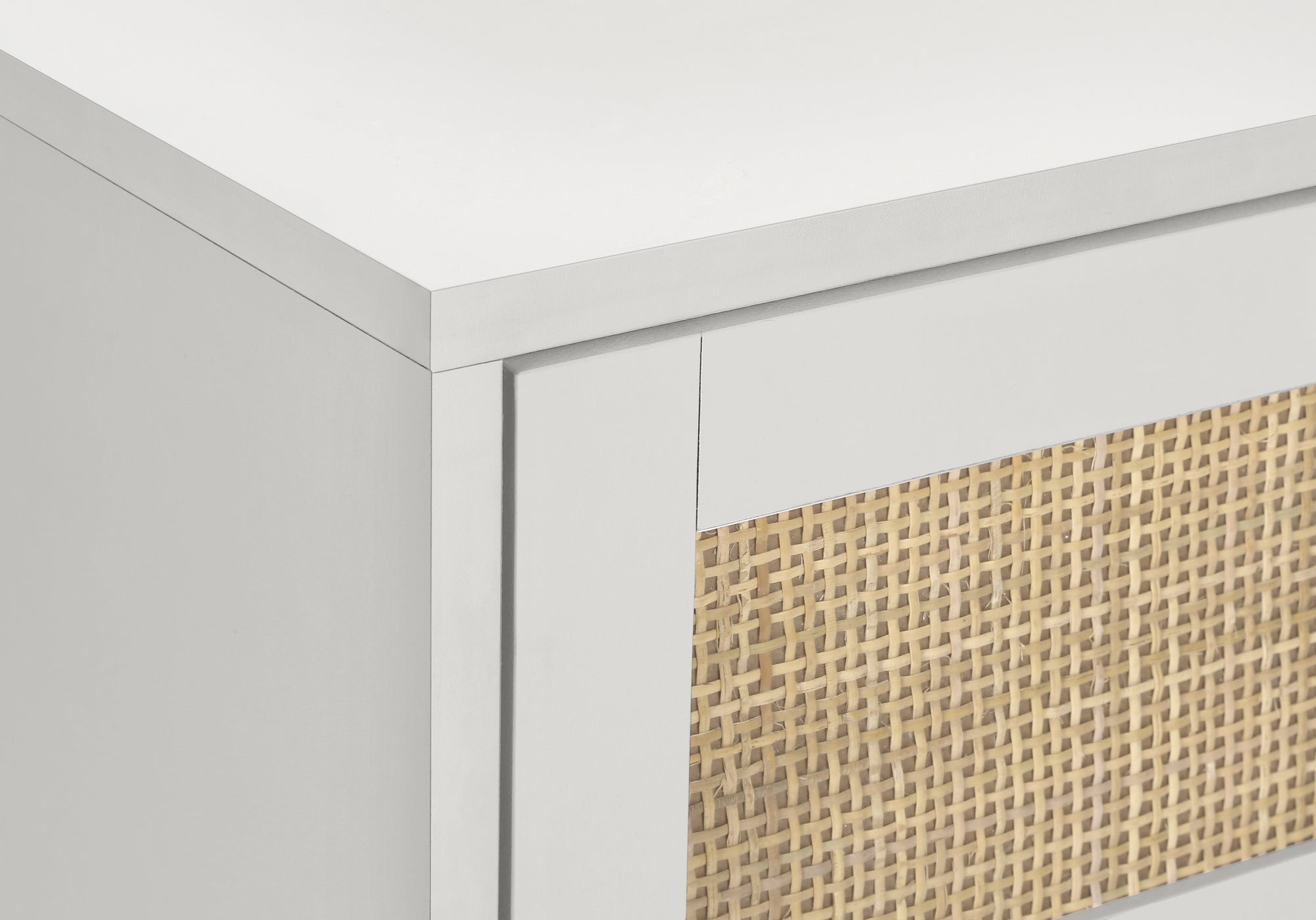 MN-E323619    Accent Table, Side Table, End, Bedroom, Living Room, Nightstand, Storage Drawer, White Laminate, Modern, Contemporary