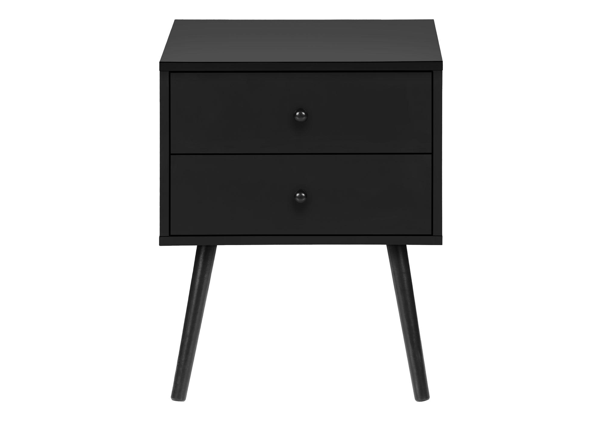 MN-393628    Accent Table, Bedroom, End, Living Room, Nightstand, Side Table, Storage Drawer, Black Laminate, Modern, Contemporary