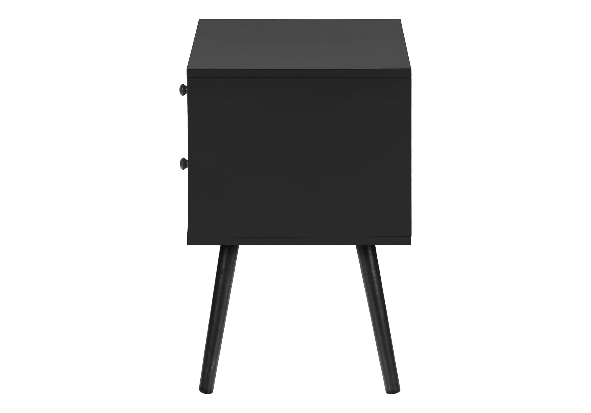 MN-393628    Accent Table, Bedroom, End, Living Room, Nightstand, Side Table, Storage Drawer, Black Laminate, Modern, Contemporary