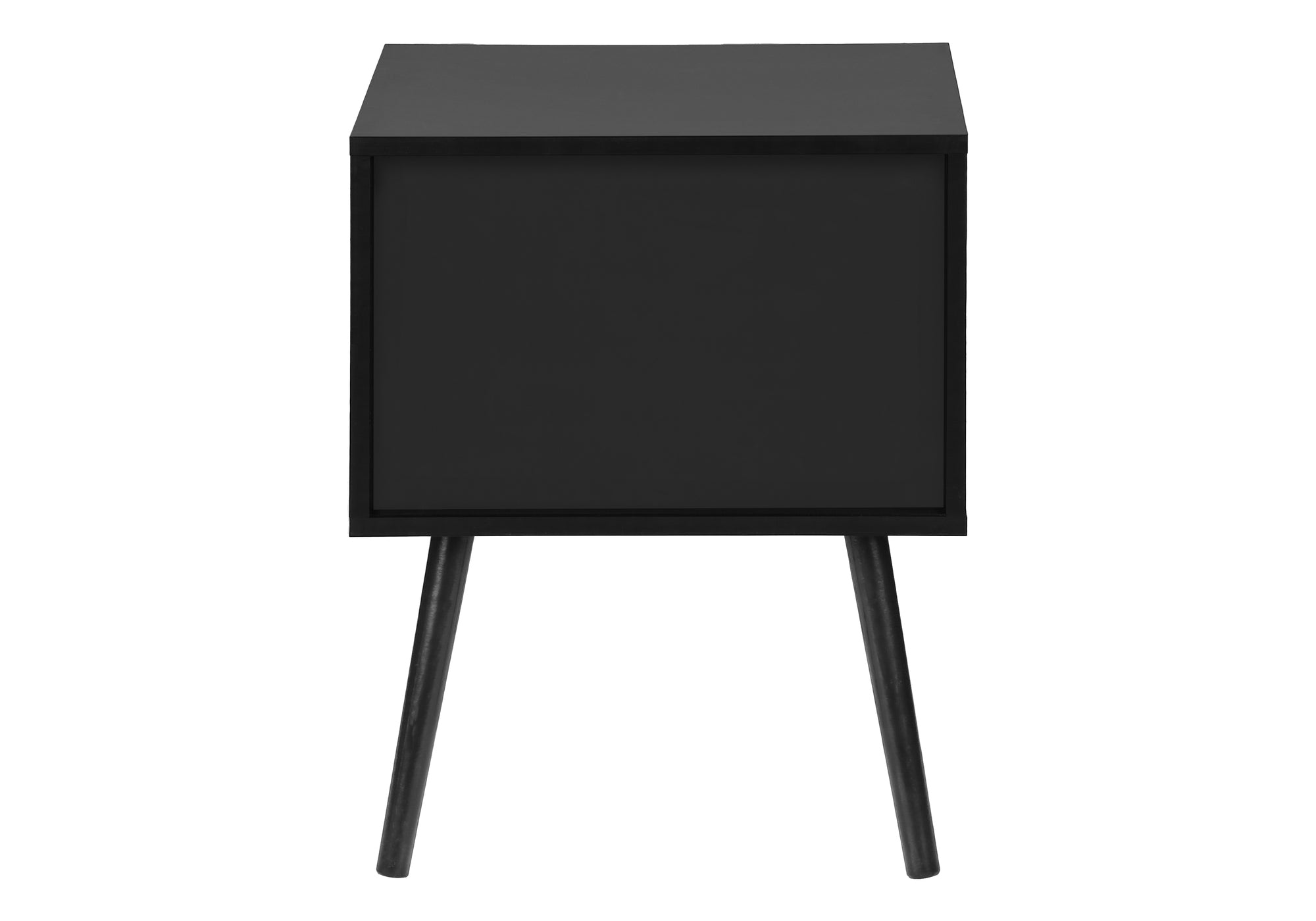 MN-393628    Accent Table, Bedroom, End, Living Room, Nightstand, Side Table, Storage Drawer, Black Laminate, Modern, Contemporary
