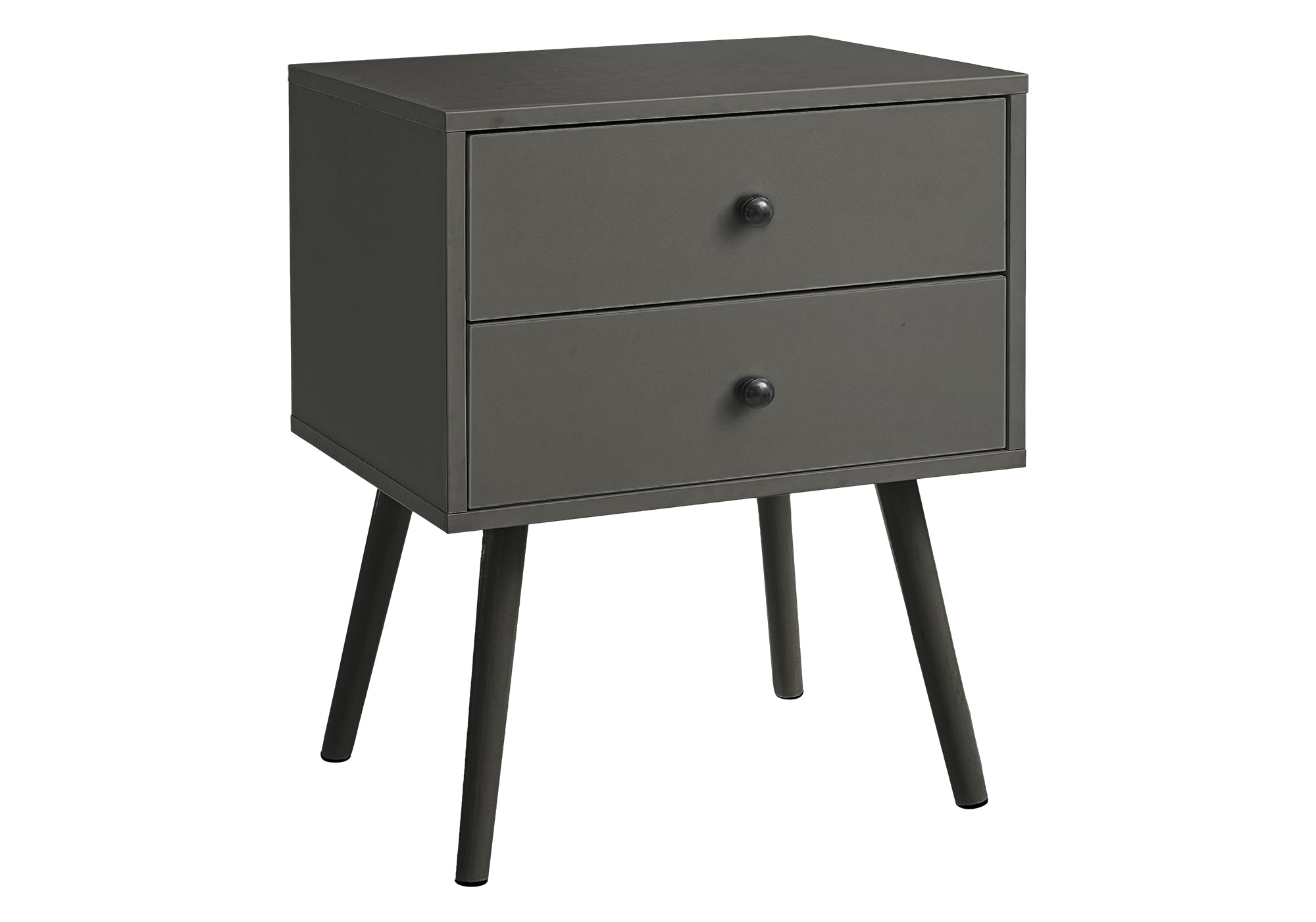 MN-G393629    Accent Table, Bedroom, End, Living Room, Nightstand, Side Table, Storage Drawer, Grey Laminate, Modern, Contemporary