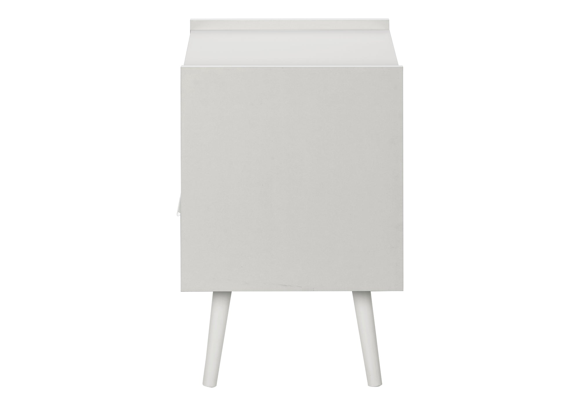 MN-663666    Accent Table, Side Table, End, Storage Drawer, Nightstand, Bedroom, Living Room, White Laminate, Contemporary, Modern