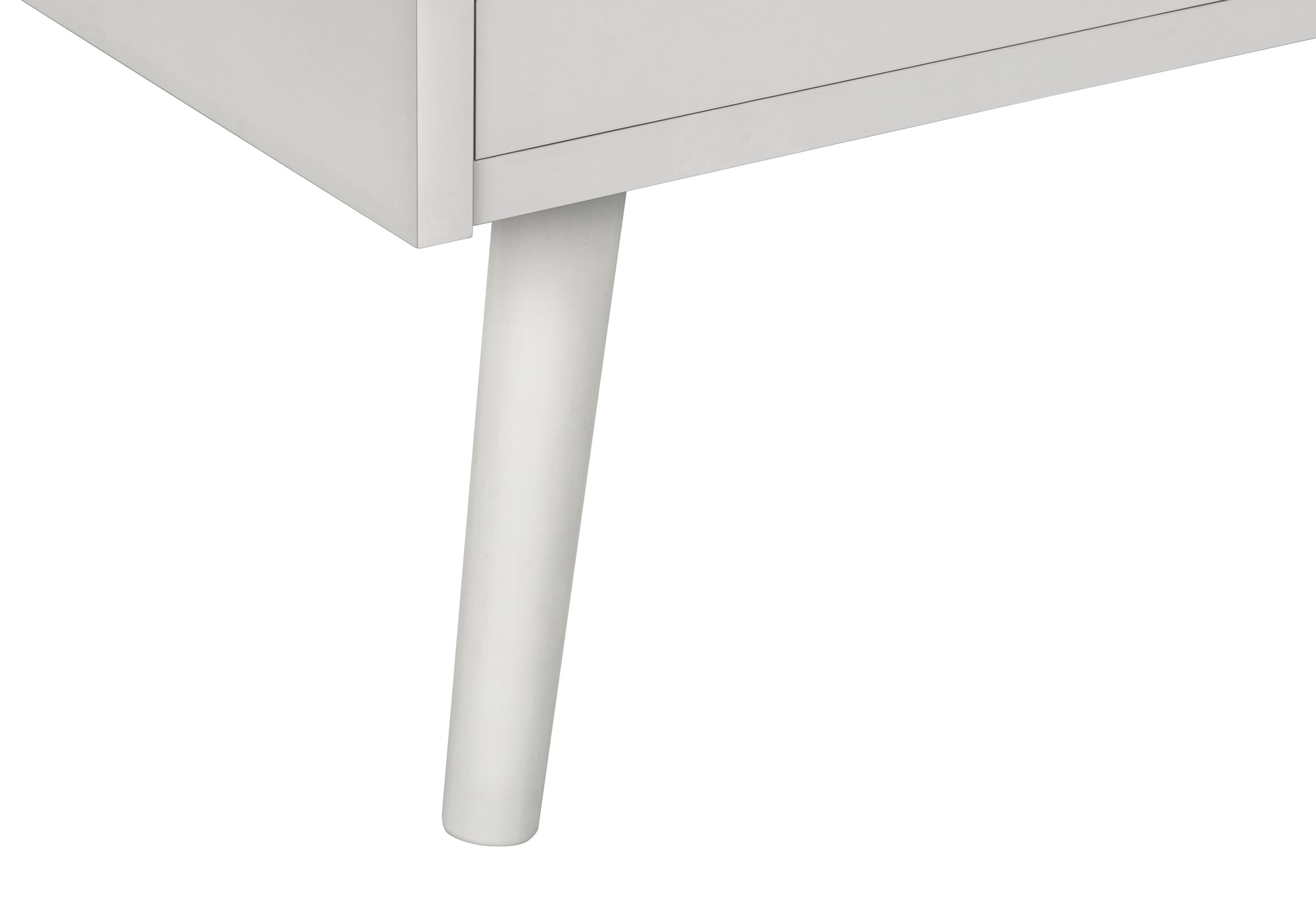 MN-663666    Accent Table, Side Table, End, Storage Drawer, Nightstand, Bedroom, Living Room, White Laminate, Contemporary, Modern