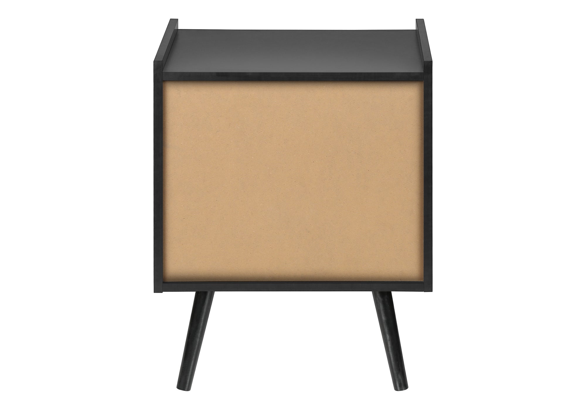 MN-F663667    Accent Table, Side Table, End, Storage Drawer, Nightstand, Bedroom, Living Room, Black Laminate, Contemporary, Modern