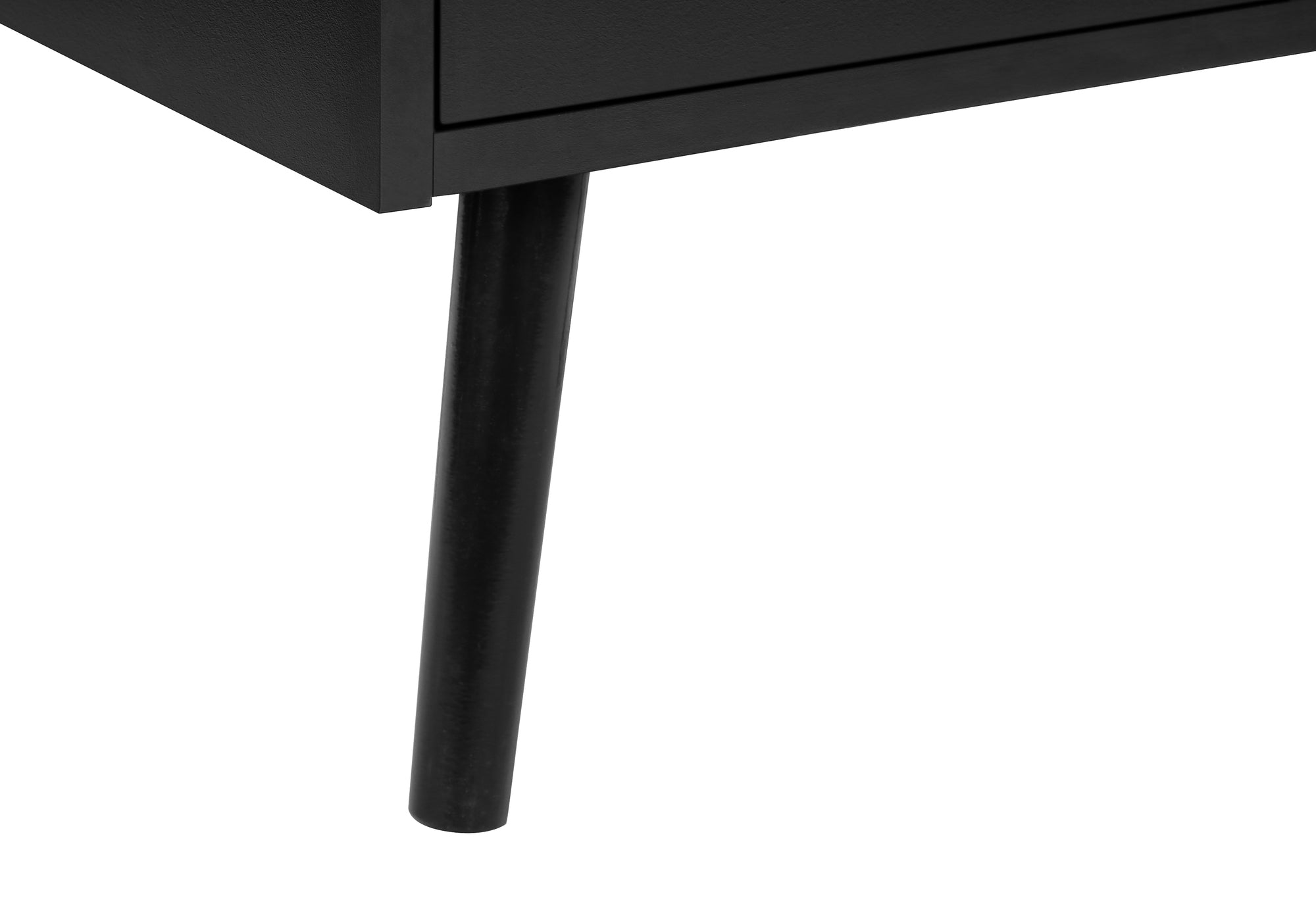 MN-F663667    Accent Table, Side Table, End, Storage Drawer, Nightstand, Bedroom, Living Room, Black Laminate, Contemporary, Modern