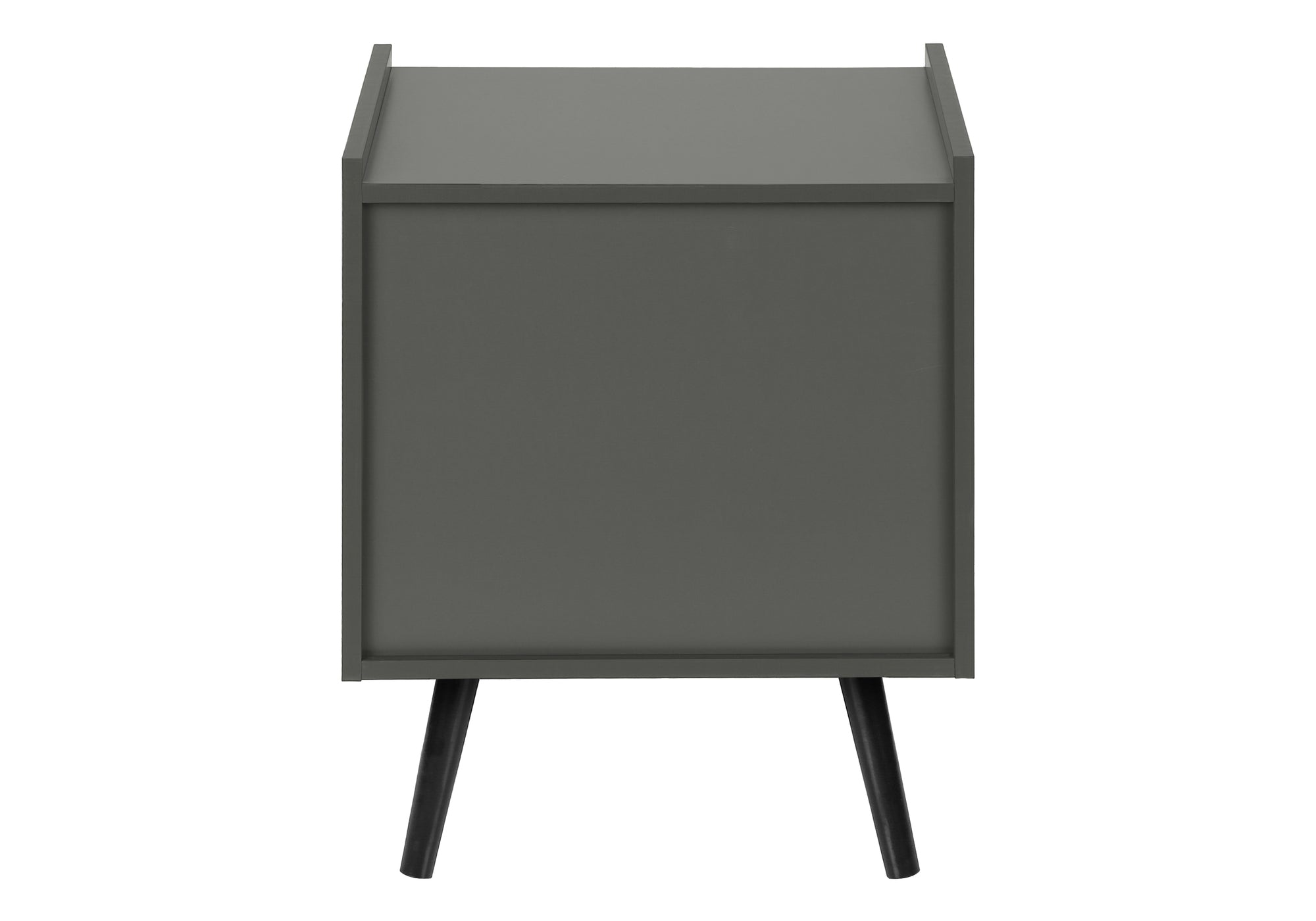 MN-F663668    Accent Table, Side Table, End, Storage Drawer, Nightstand, Bedroom, Living Room, Grey Laminate, Contemporary, Modern