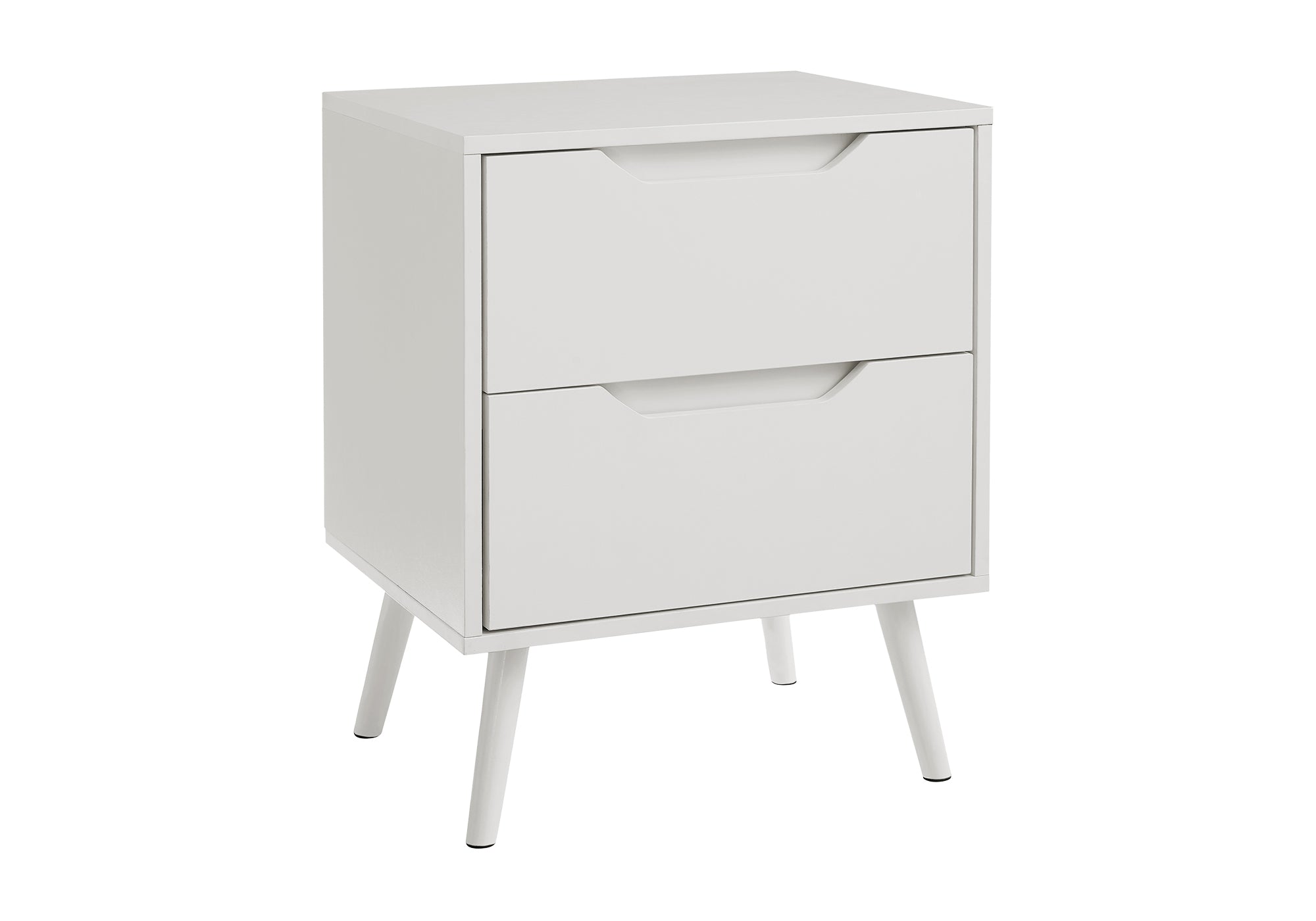 MN-P823688    Accent Table, Side Table, End, Storage Drawer, Nightstand, Bedroom, Living Room, White Laminate, Modern, Contemporary