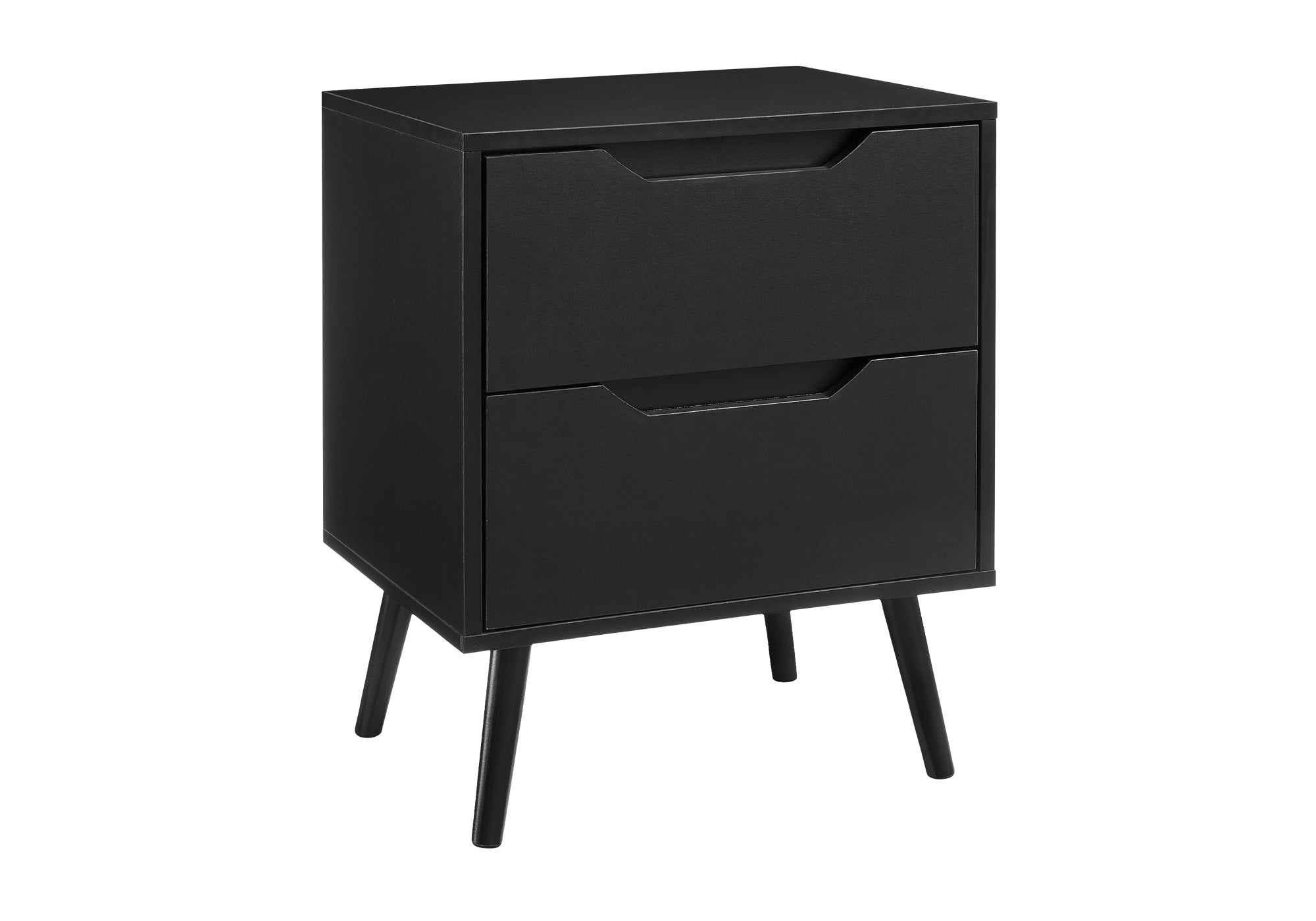 MN-P823689    Accent Table, Side Table, End, Storage Drawer, Nightstand, Bedroom, Living Room, Black Laminate, Modern, Contemporary