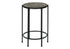 MN-903755    Accent Table, End, Round, Side Table, Small, Lamp, Living Room, Bedroom, Nightstand, Dark Bronze Laminate, Black Metal, Contemporary