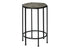 MN-903755    Accent Table, End, Round, Side Table, Small, Lamp, Living Room, Bedroom, Nightstand, Dark Bronze Laminate, Black Metal, Contemporary