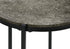 MN-903755    Accent Table, End, Round, Side Table, Small, Lamp, Living Room, Bedroom, Nightstand, Dark Bronze Laminate, Black Metal, Contemporary