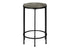 MN-903755    Accent Table, End, Round, Side Table, Small, Lamp, Living Room, Bedroom, Nightstand, Dark Bronze Laminate, Black Metal, Contemporary