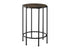 MN-913756    Accent Table, End, Round, Side Table, Small, Lamp, Living Room, Bedroom, Nightstand, Dark Oak Laminate, Black Metal, Contemporary