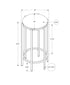 MN-913756    Accent Table, End, Round, Side Table, Small, Lamp, Living Room, Bedroom, Nightstand, Dark Oak Laminate, Black Metal, Contemporary