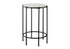 MN-923757    Accent Table, End, Round, Side Table, Small, Lamp, Living Room, Bedroom, Nightstand, Washed Oak Laminate, Black Metal, Contemporary