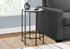 MN-923757    Accent Table, End, Round, Side Table, Small, Lamp, Living Room, Bedroom, Nightstand, Washed Oak Laminate, Black Metal, Contemporary