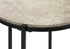 MN-933758    Accent Table, End, Round, Side Table, Small, Lamp, Living Room, Bedroom, Nightstand, Cream Stone Laminate, Black Metal, Contemporary