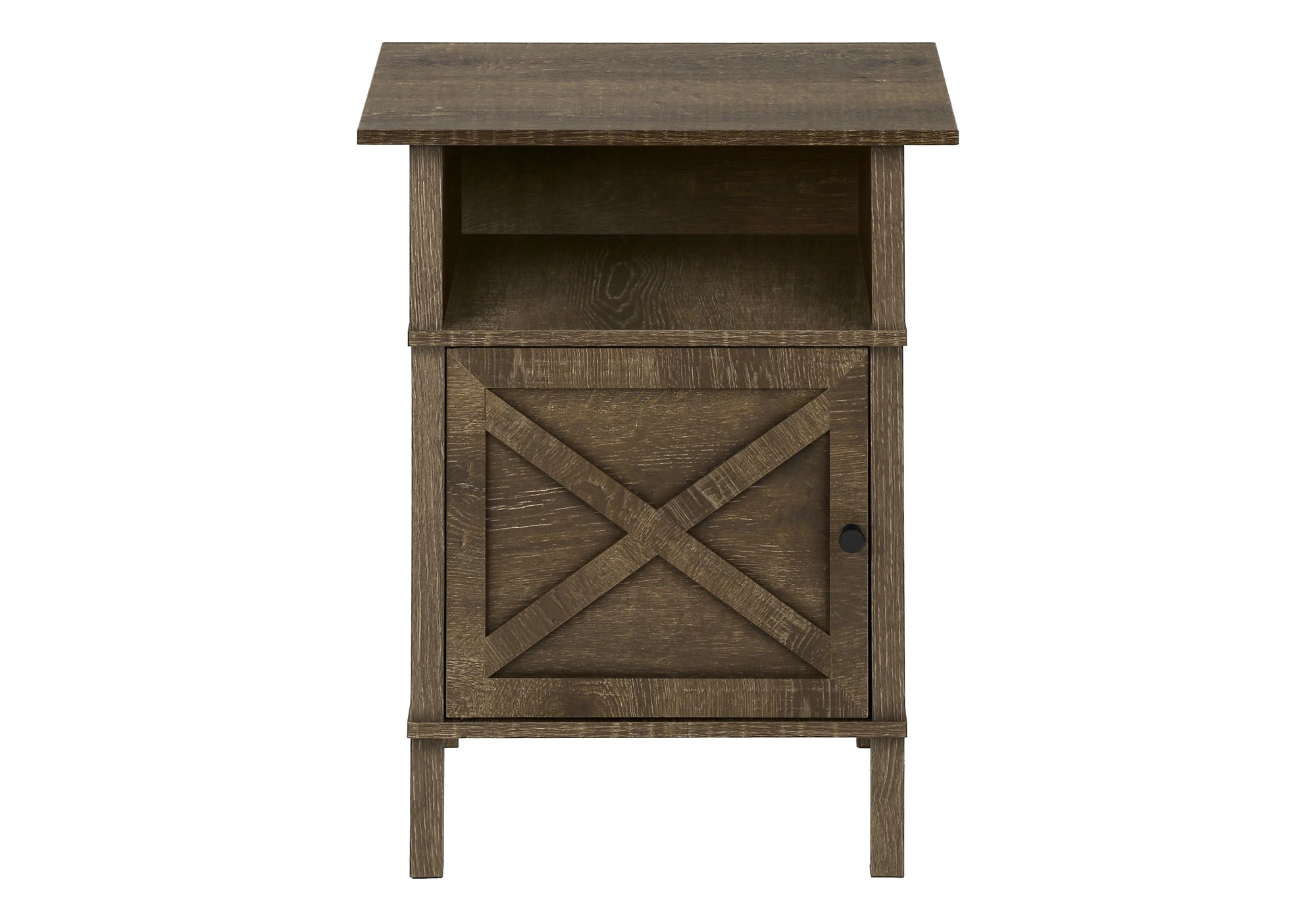MN-Z133811    Accent Table, Side Table, End, Living Room, Small, Storage, Dark Oak Laminate, Transitional