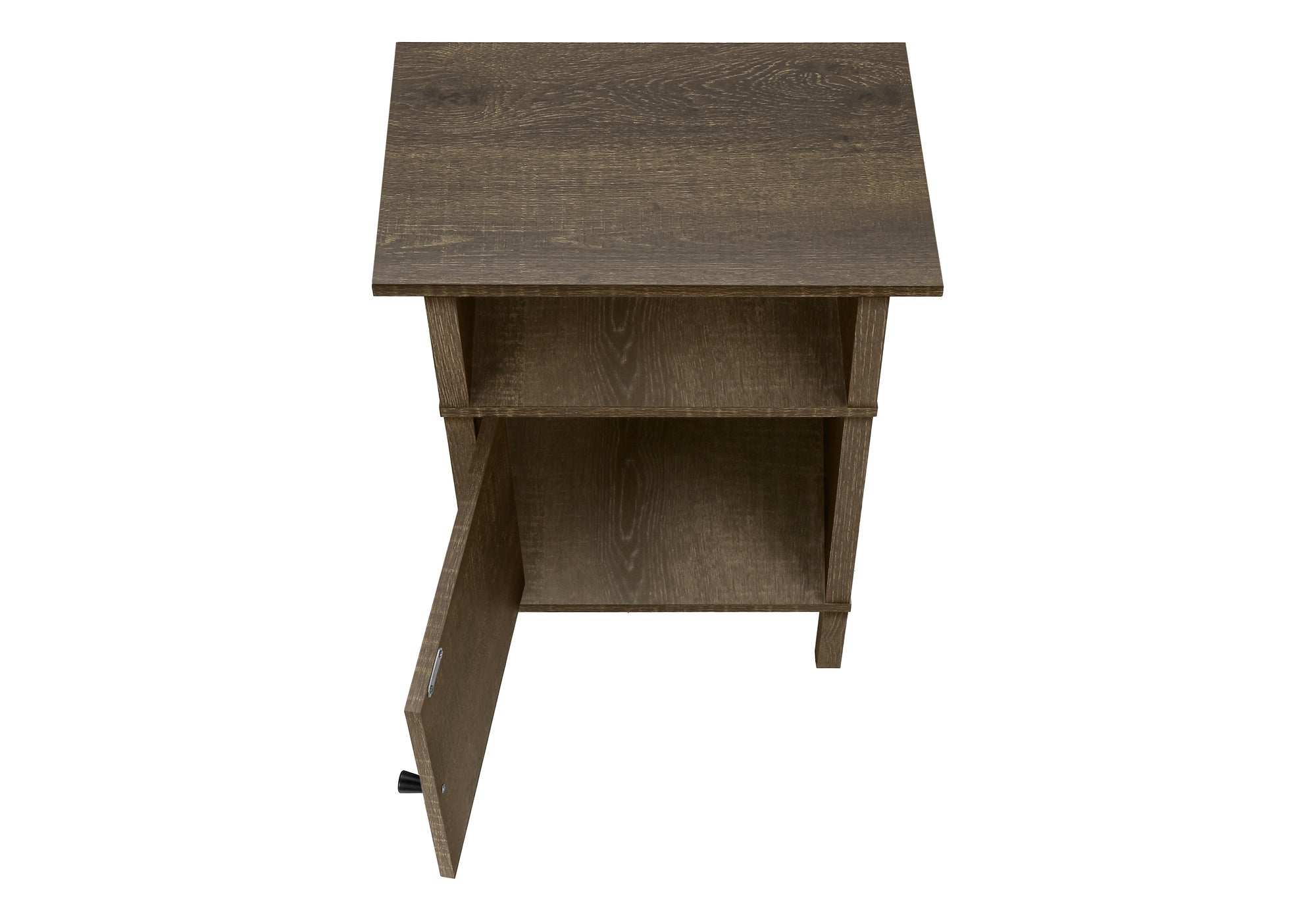 MN-Z133811    Accent Table, Side Table, End, Living Room, Small, Storage, Dark Oak Laminate, Transitional