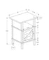 MN-Z133813    Accent Table, Side Table, End, Living Room, Small, Storage, Cream Stone Laminate, Transitional
