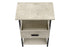 MN-383818    Accent Table, 2 Tier, End, Lamp, Living Room, Side Table, Storage Drawer, Small, Cream Stone Laminate, Black Metal, Contemporary