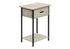 MN-383818    Accent Table, 2 Tier, End, Lamp, Living Room, Side Table, Storage Drawer, Small, Cream Stone Laminate, Black Metal, Contemporary