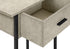MN-383818    Accent Table, 2 Tier, End, Lamp, Living Room, Side Table, Storage Drawer, Small, Cream Stone Laminate, Black Metal, Contemporary