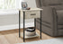 MN-383818    Accent Table, 2 Tier, End, Lamp, Living Room, Side Table, Storage Drawer, Small, Cream Stone Laminate, Black Metal, Contemporary